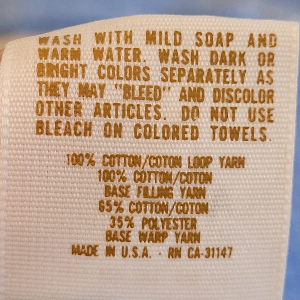 Cottagecore Bath Towel Set ~ Vtg 1980s? ~ Blue & Lacey Trim GUC FINAL PRICE
